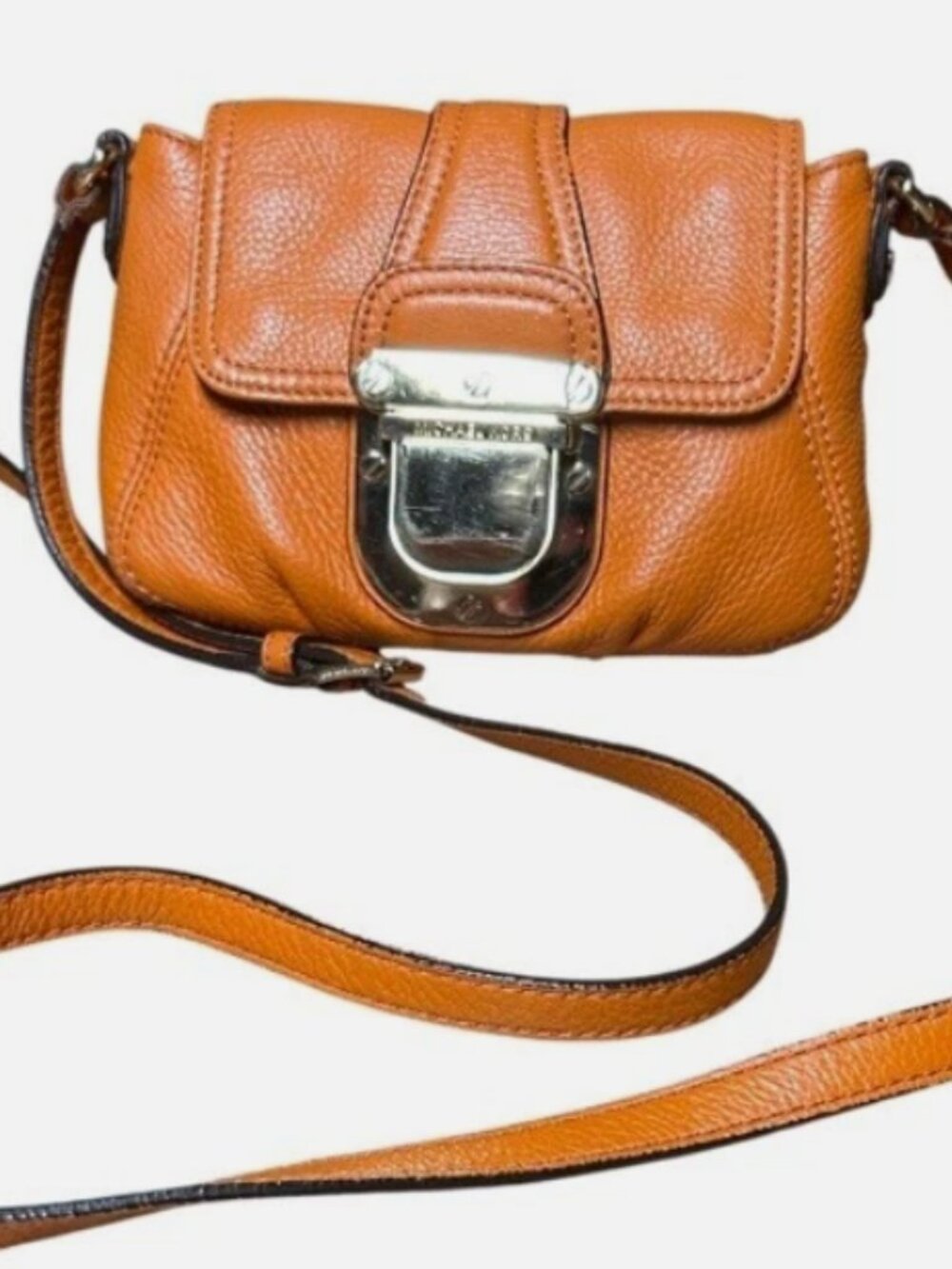 VINTAGE MICHAEL KORS CHARLTON PUMPKIN ORANGE SUPER SOFT LEATHER CROSSBODY PURSE